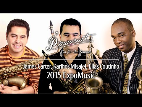 James Carter, Karlhos Misajel, Elias Coutinho play at P. Mauriat booth in 2015 ExpoMusic