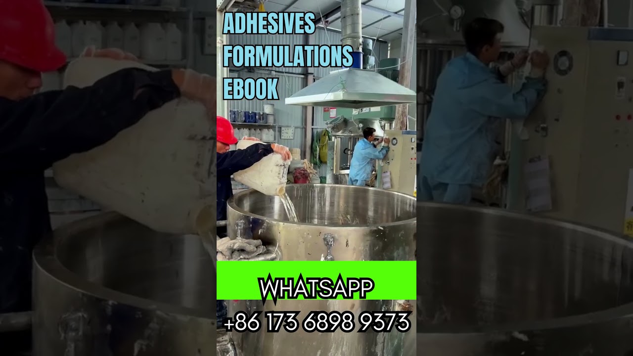 Adhesive formulations,sealants,recipes,silicone sealants production process ebook