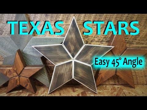 Texas Stars: Easy 45 Degree Angles, No Jigs! Easy Woodworking Project