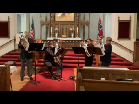 "Novemberfrost" by Bente Illevold. Beautiful Euphonium-Tuba Quartet! Live Performance, 4/16/2023.