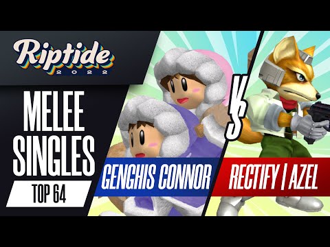 Genghis Connor vs Azel - Melee Singles Top 64 - Riptide 2022 | Ice Climbers vs Fox