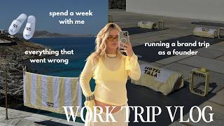 vlog: come on a work trip with me (the reality of running a brand trip, what went wrong)