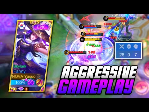 AGGRESSIVE FANNY GAMEPLAY! KDA 26-0-7 | SOLO RANK GAMEPLAY | MLBB