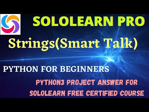 String Python3 Project Answer Sololearn Pro Program Solution Python3 Programming Project