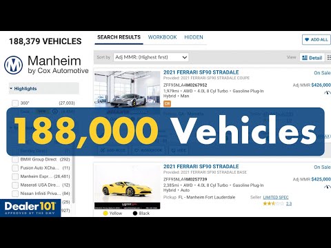 Search Manheim’s 188,000 Wholesale Auto Auction Inventory (Cars, Trucks, Vans, Exotics, & more)