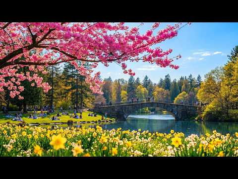 Beautiful Spring Parks & Stress Relief Music 🌿 Relaxing Piano Music to Anxiety Relief & Calm Nervous