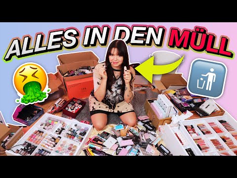 IHHH 🤢 ALLES in den MÜLL 😭 XXL Makeup Aussortieren 🚮 Teil 3