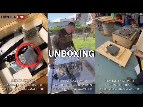 UNBOXING HANTENCNC’s  Laser Beast!  Customer’s First Reaction#lasercleaningmachine  #carboncleaner