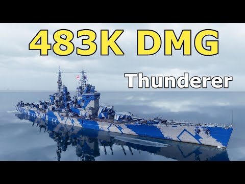World of WarShips Thunderer - 4 Kills 483K Damage
