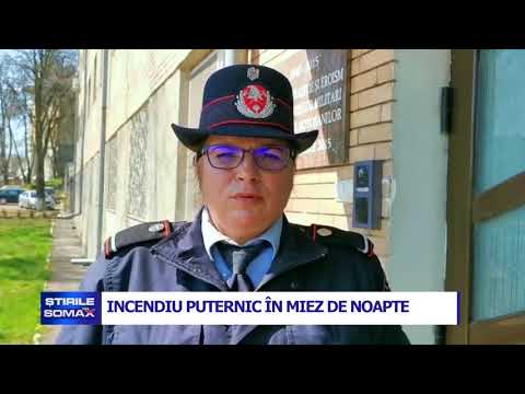 INCENDIU PUTERNIC IN MIEZ DE NOAPTE