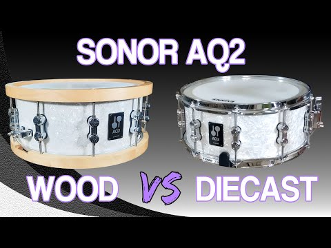 Wood VS Die-Cast Hoop Comparison - Sonor AQ2 Powerhoops - PDP Concept Maple Hoops