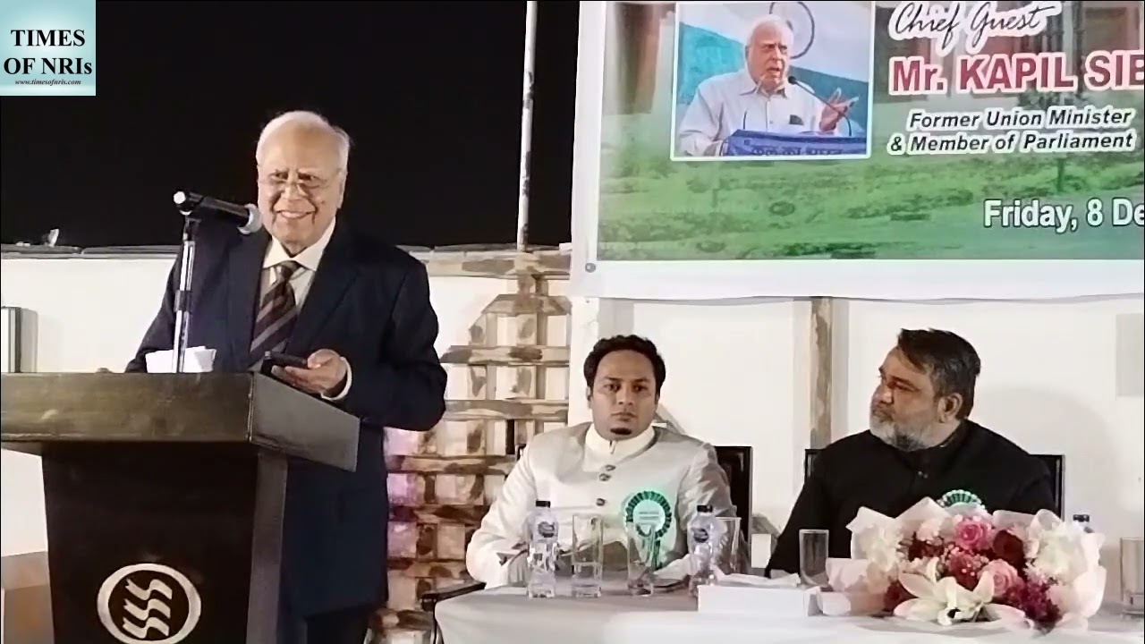 Kapil Sibal speaking at Sir Syed Day 2023 Riyadh