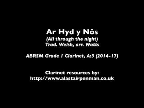 Ar Hyd y Nos (All through the night), arranged by Sarah Watts