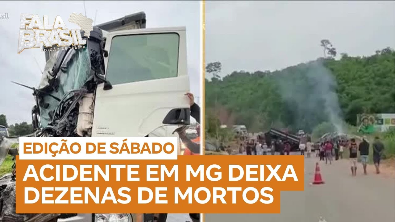 Acidente entre ônibus e caminhão deixa ao menos 22 mortos em rodovia de MG