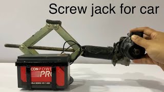 Motorized car screw jack Mechanical engineering final year projects