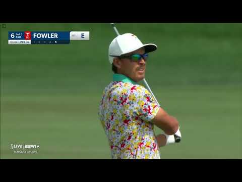 Rickie Fowler makes a mess of the 6th hole at the Arnold Palmer Invitational 1st round