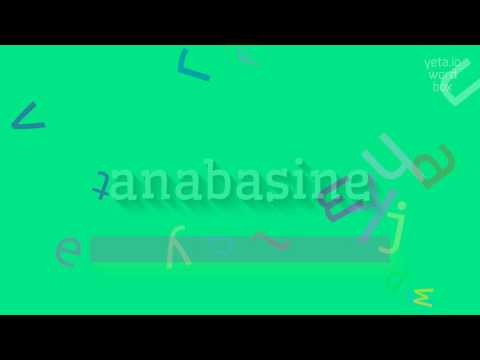 How to say "anabasine"! (High Quality Voices)