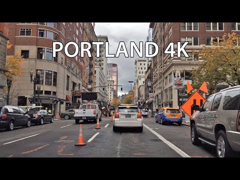 Driving Downtown - Portland Oregon USA