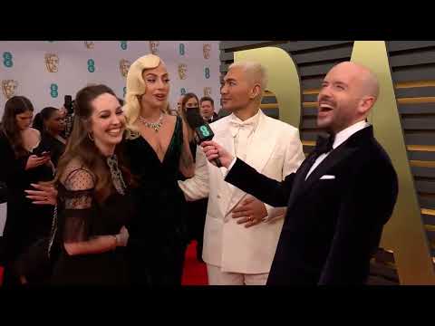 HD: Lady Gaga interview at the BAFTA 2022 Awards Red Carpet (March 13)