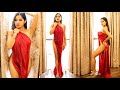 Simran Khan Beautiful Red Saree Photoshoot SMTHuB Magazine