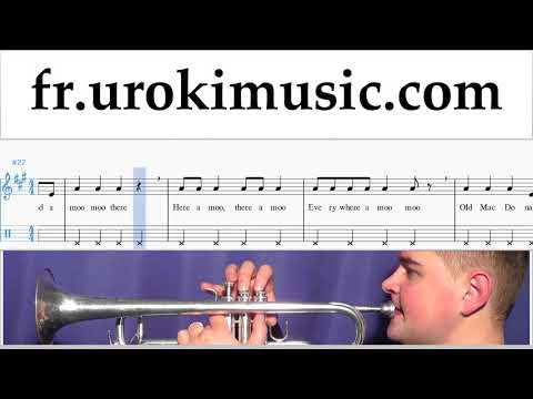Comment Jouer de la Trompette Old MacDonald - Had a Farm Tab Tablature Partie#2 um-b829