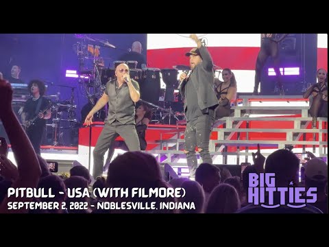 Pitbull does USA with Filmore in Noblesville, Indiana on September 2, 2022