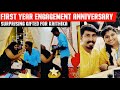 Kpy Sarath And Krithika Celebrated There First Year Engagement Anniversary Oh My Surprises Vijaytv