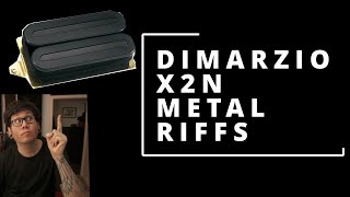 Video thumbnail for Metal Riffs with Dimarzio X2N Bridge Pickup (Ibanez RGR652ahbf prestige) by Paul Bradshaw