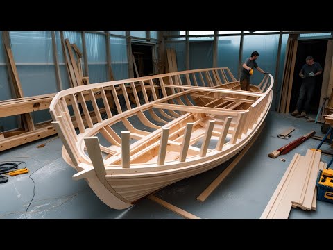 The Process Of Building A Masterpiece Wooden Boat By A Carpenter // Amazing Carpentry Skills