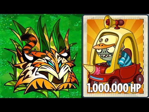 PvZ 2 Challenge - Every Plant Level 100 Vs Super Toy Car Zombie 1000000 HP