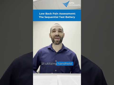 🔎 Low Back Pain Assessment: The Sequential Test Battery