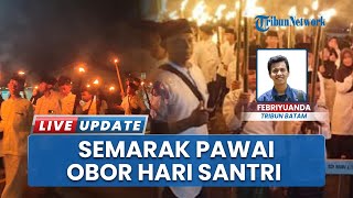 Ratusan Obor Menyala Rayakan Hari Santri Nasional di Dabo Singkep Kepri, Santri Diajak Jaga Akhlak