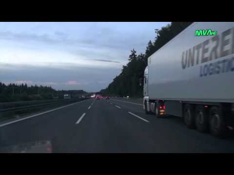 Fahrt auf der A9 von Greding bis Kreuz Nürnberg Ost
