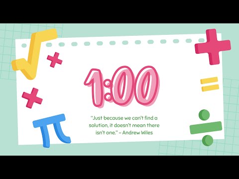 1 Minute Colorful Countdown Timer for Math Exercises Silent with Alarm