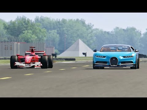 Bugatti Chiron vs Ferrari F1 2006 - Top Gear Track