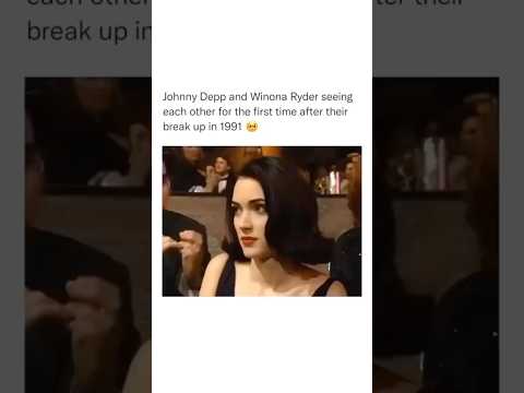 Johnny Depp and Winona Ryder seeing each other for the first time after their breakup in 1991 🥺