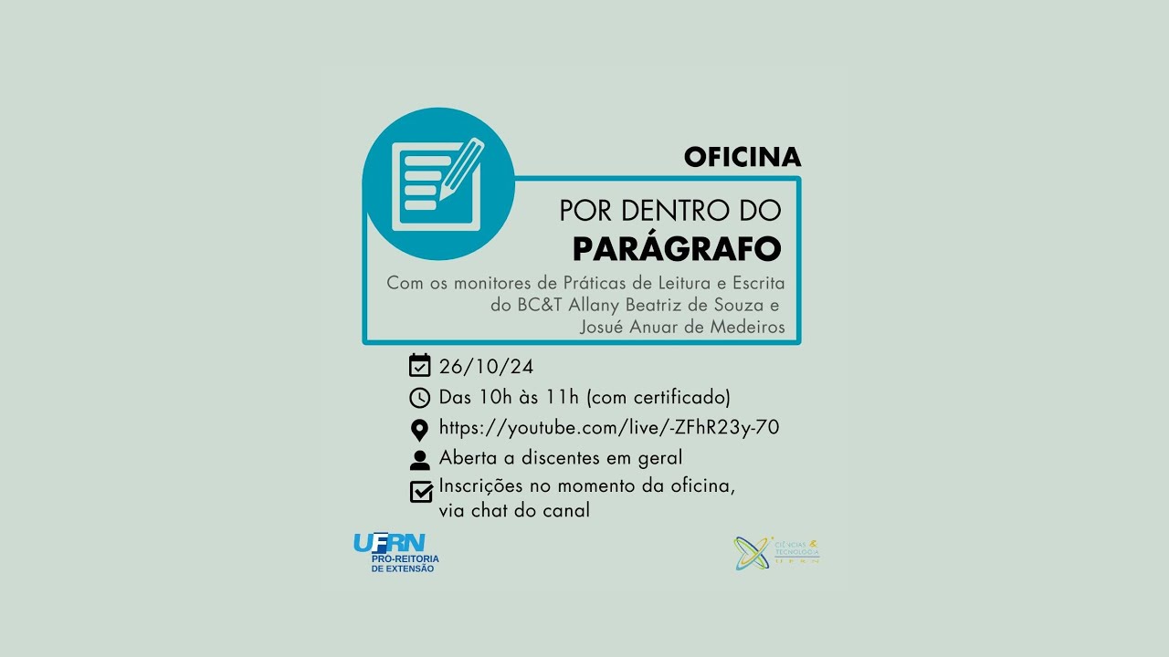 Oficina: por dentro do parágrafo