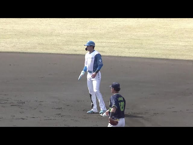 【ファーム】ナイス盗塁!! ファイターズ・阪口樂 足でチャンスをつくった!! 2025年3月27日 北海道日本ハムファイターズ 対 東京ヤクルトスワローズ