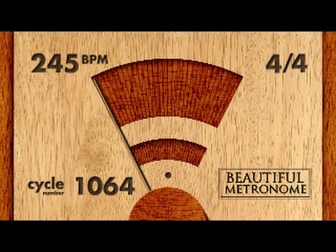 245 BPM 4/4 Wood Metronome HD