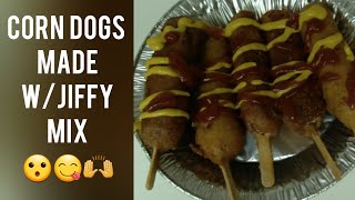 Corn dogs the simple way with jiffy mix