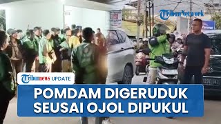 Tak Terima Rekan Dianiaya Oknum TNI, Ratusan Driver Ojol Mengamuk dan Geruduk Markas Polisi Militer