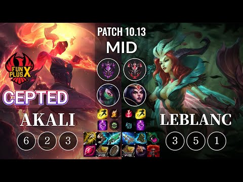 FPB Cepted Akali vs LeBlanc Mid - KR Patch 10.13
