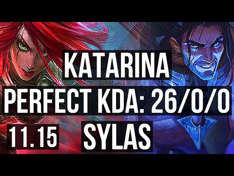 KATARINA vs SYLAS (MID) | Penta, 26/0/0, Legendary, Rank 9 Kata | KR Grandmaster | v11.15