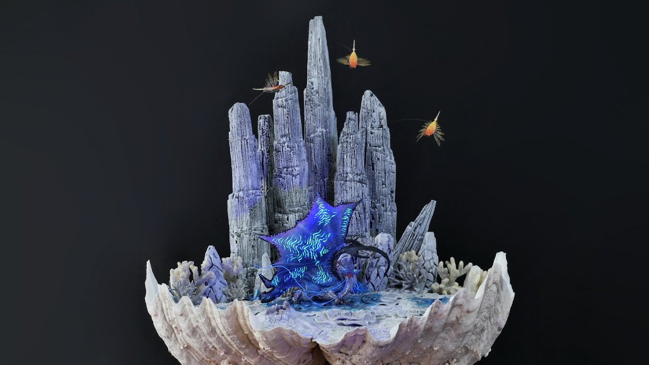 [ネロミェール]小さなジオラマ　モンハンフィギュア インテリア [MHW:IB Namielle diorama]