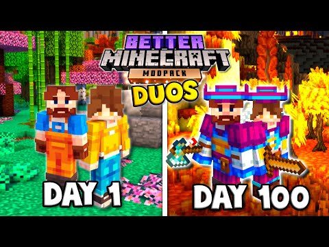 We Survived 100 Days In Duo Better Minecraft