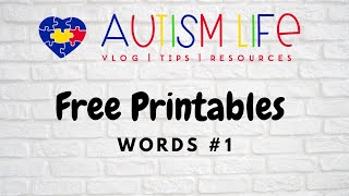 Autism Life: FREE Printables: Sight Words #1