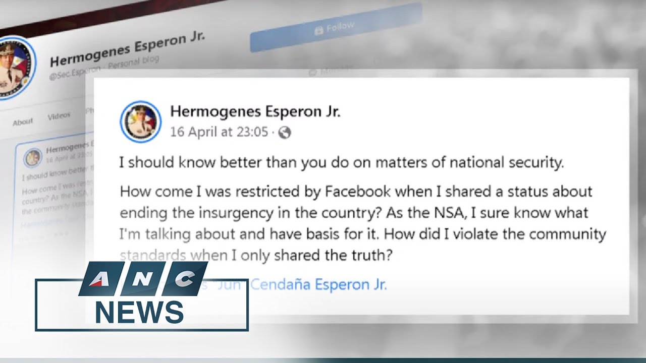 DILG calls out Facebook for flagging post of PH Security adviser | ANC