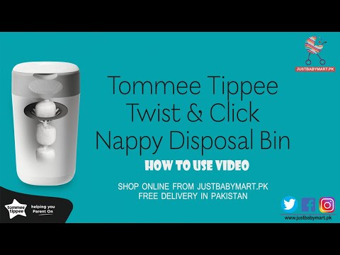 How To Use Tommee Tippee Twist & Click Nappy Disposal Bin