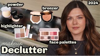 Makeup Collection Declutter 2024! Bronzer, Highlighter, Powder, & Face Palettes...This Was Tough.