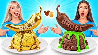 Real Food vs Chocolate Food Challenge Rich vs Broke | Awesome Kitchen Tricks by Multi DO Challenge